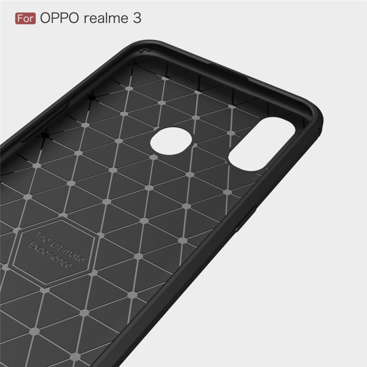Brushed Texture Carbon Fiber TPU Case for OPPO Realme 3