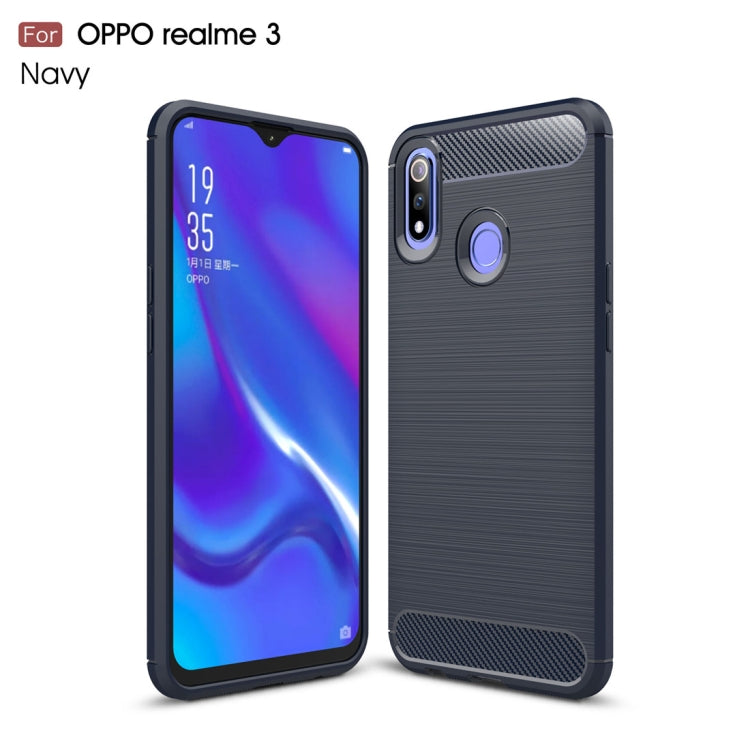 Brushed Texture Carbon Fiber TPU Case for OPPO Realme 3