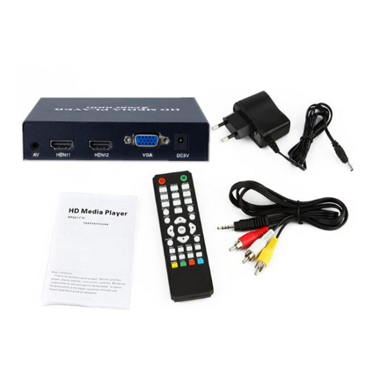 2 Ports HDMI HD Player 1080P Boot Automatic Circulation Advertising Demonstration Machine Distributor Code Flow Meter, US Plug