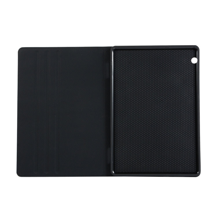 For Huawei T5 10.1 inch Cloth Horizontal Left And Right Open Bracket Solid Color Protective Shell TPU Bottom Shell