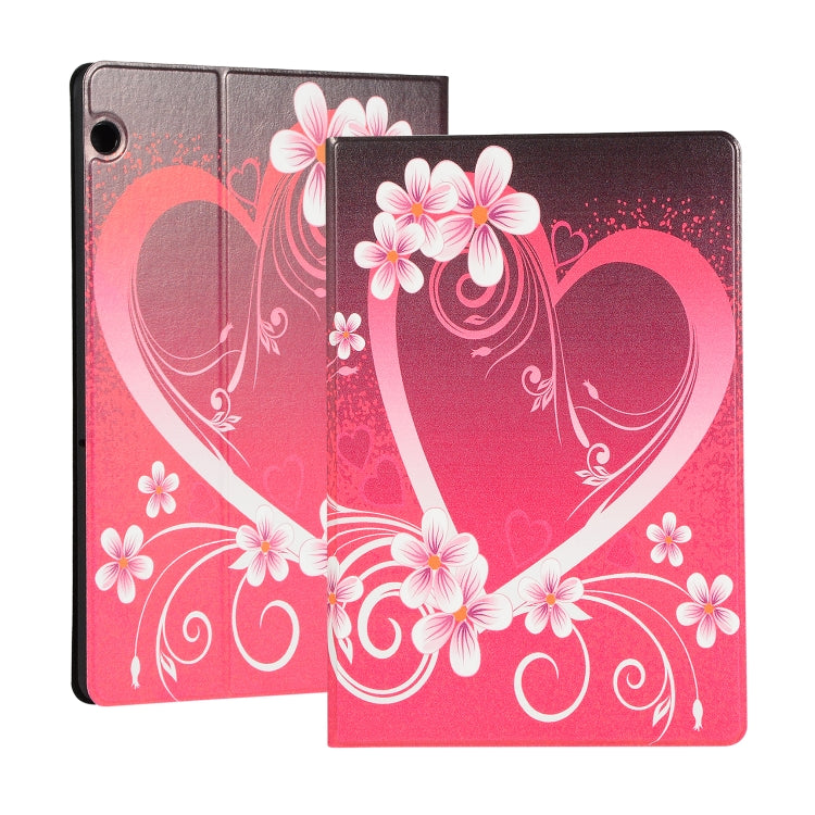 For Huawei T5 10.1 Inch Painted Pattern Left And Right Open Flat Bracket Leather Case
