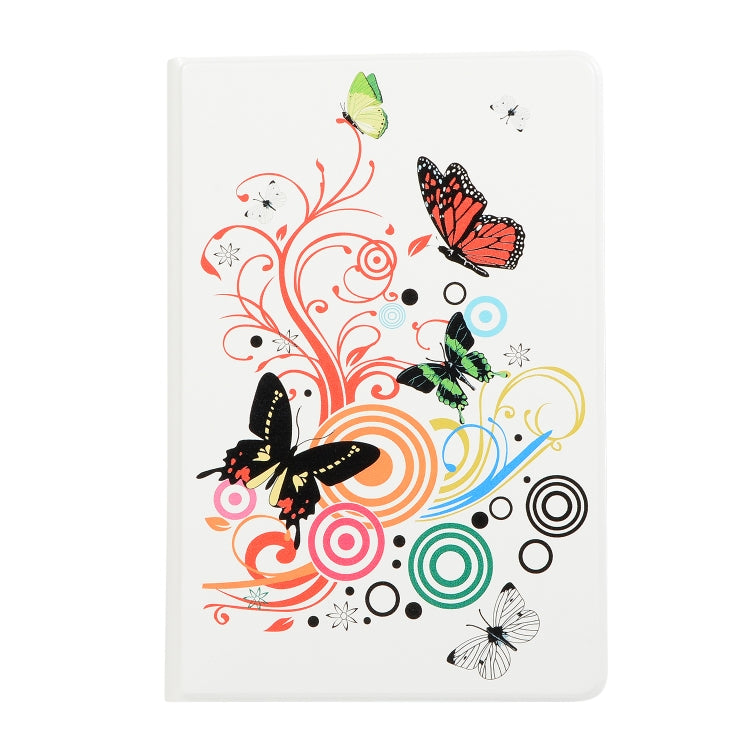 Painted Pattern Horizontal Flip Leather Case for iPad mini 4 / mini 2019, with Holder & Sleep / Wake-up Function(butterfly)