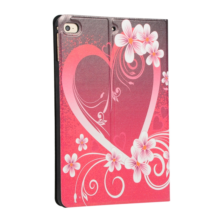 Painted Pattern Horizontal Flip Leather Case for iPad mini 4 / mini 2019, with Holder & Sleep / Wake-up Function(butterfly)