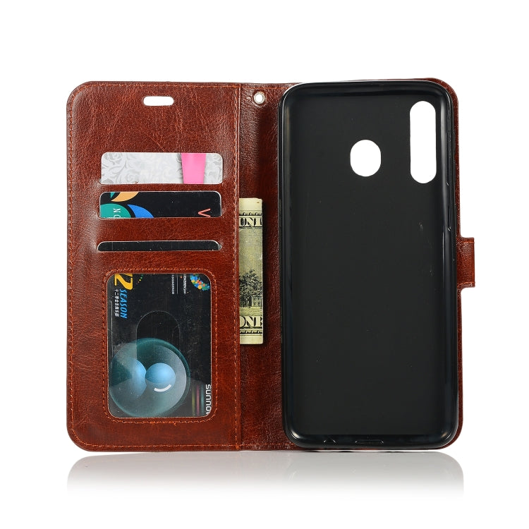Crazy Horse Texture Horizontal Flip Leather Case with Holder & Card Slots & Wallet & Photo Frame for Galaxy  M30