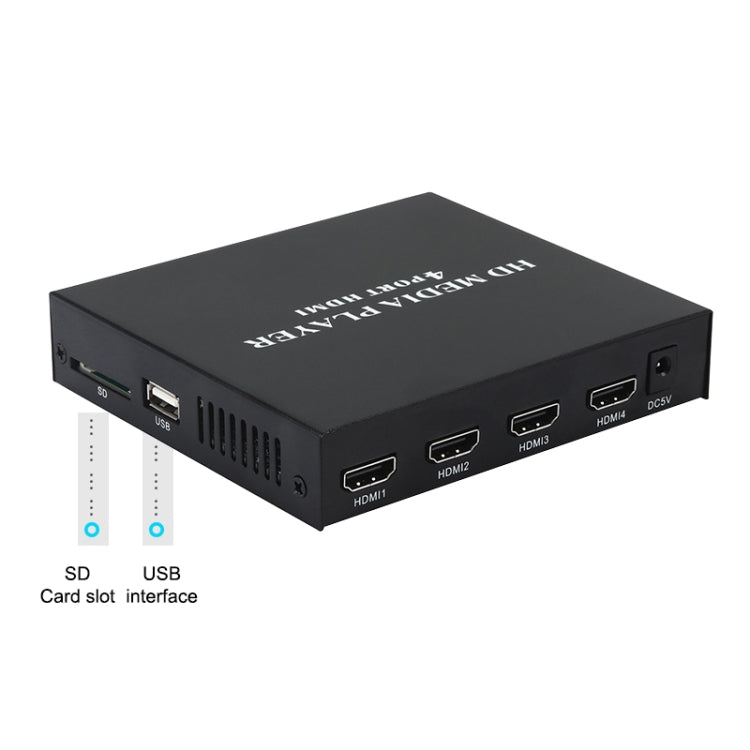 Four-way HDMI HD Player 1080P Demo Device Distributor USB Flash Drive Video AD Player