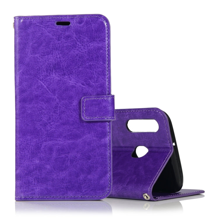 Crazy Horse Texture Horizontal Flip Leather Case with Holder & Card Slots & Wallet & Photo Frame for Galaxy  A40