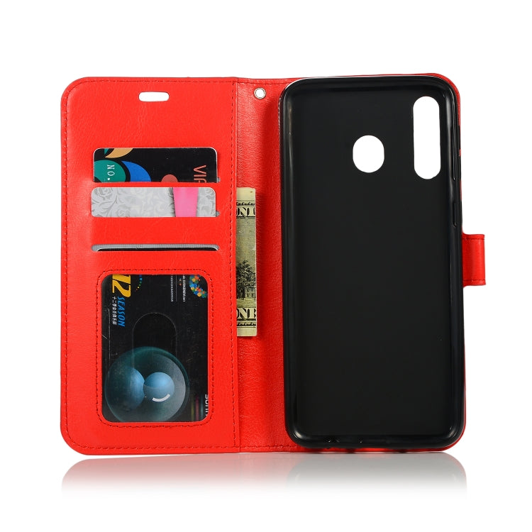 Crazy Horse Texture Horizontal Flip Leather Case with Holder & Card Slots & Wallet & Photo Frame for Galaxy  A40