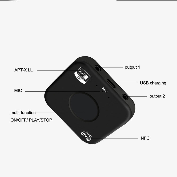 B7 Plus Bluetooth 4.2 NFC Wireless Bluetooth Audio Receiver Aptx Speaker with High Fidelity