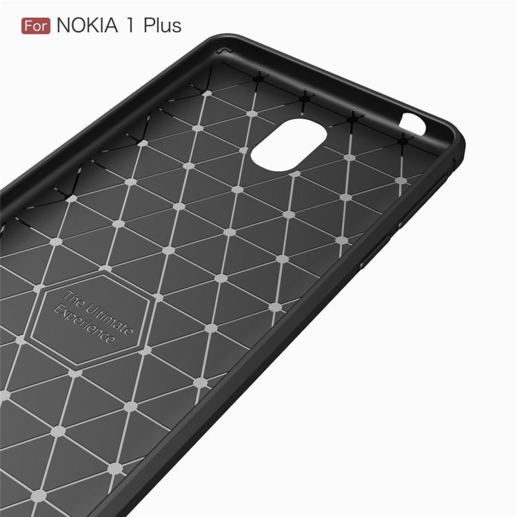Brushed Texture Carbon Fiber TPU Case for Nokia 1 Plus