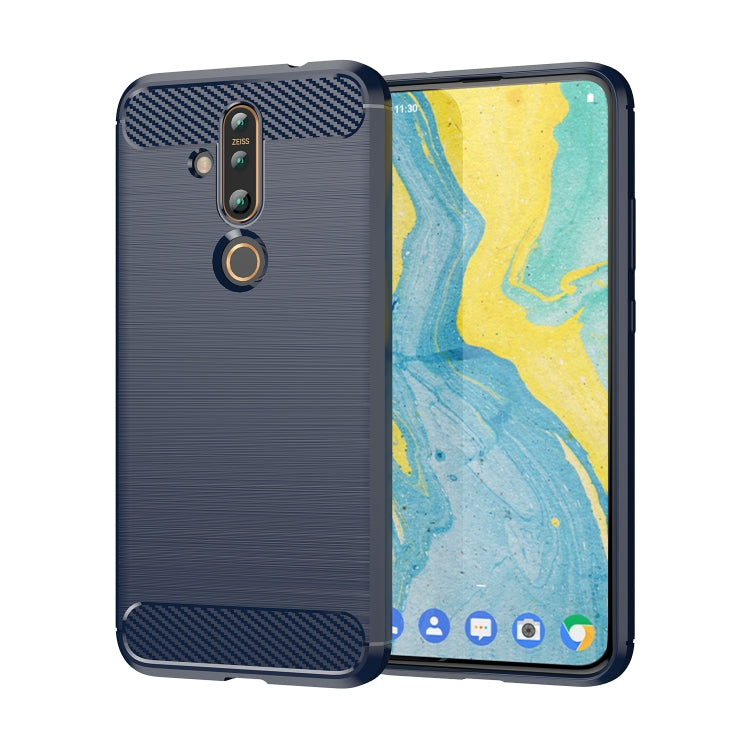 Brushed Texture Carbon Fiber TPU Case for Nokia 6.2 / X71