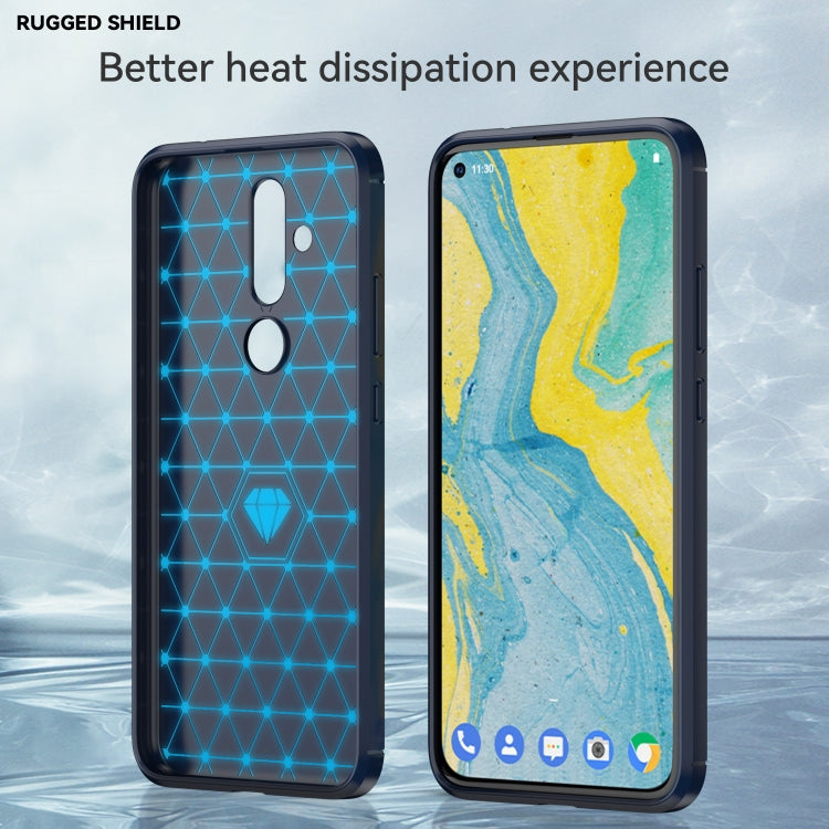 Brushed Texture Carbon Fiber TPU Case for Nokia 6.2 / X71