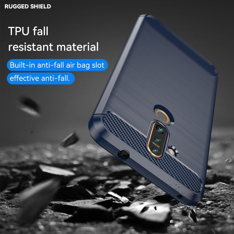 Brushed Texture Carbon Fiber TPU Case for Nokia 6.2 / X71