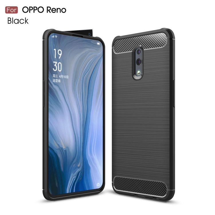 Brushed Texture Carbon Fiber TPU Case for OPPO Reno