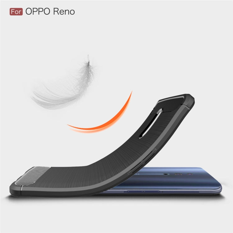 Brushed Texture Carbon Fiber TPU Case for OPPO Reno