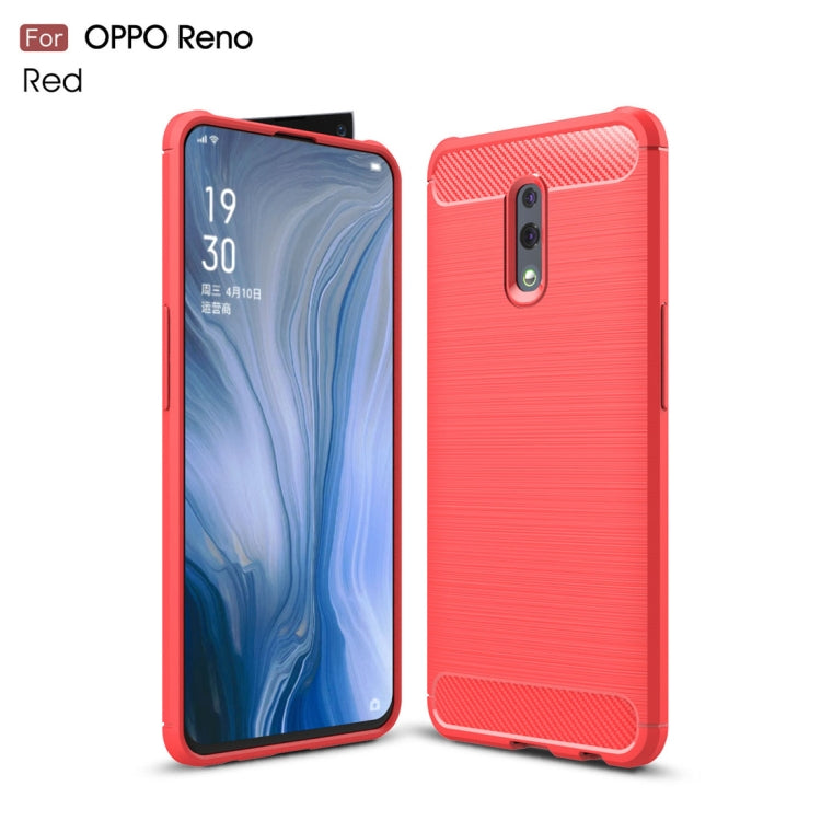 Brushed Texture Carbon Fiber TPU Case for OPPO Reno