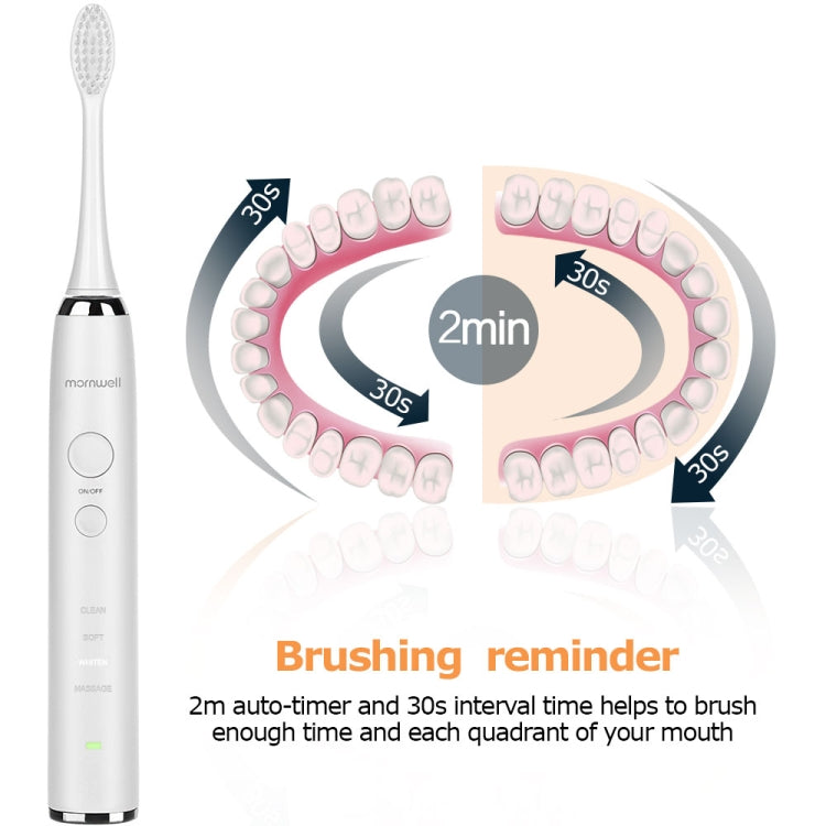 IPX7 Waterproof Rechargeable Adult Sonic Pulse Electric Toothbrush,  US Plug