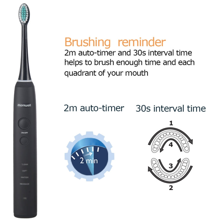 IPX7 Waterproof Rechargeable Adult Sonic Pulse Electric Toothbrush,  US Plug