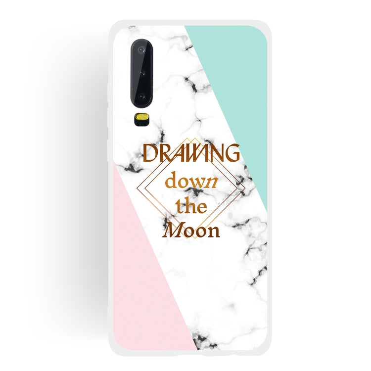 Dreamcatcher Text Semi-transparent TPU Marble Phone Case for Huawei P30
