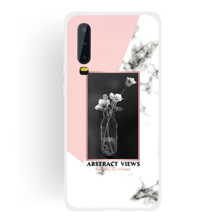 Vase Pattern Matte Semi-transparent TPU Marble Phone Case for Huawei P30