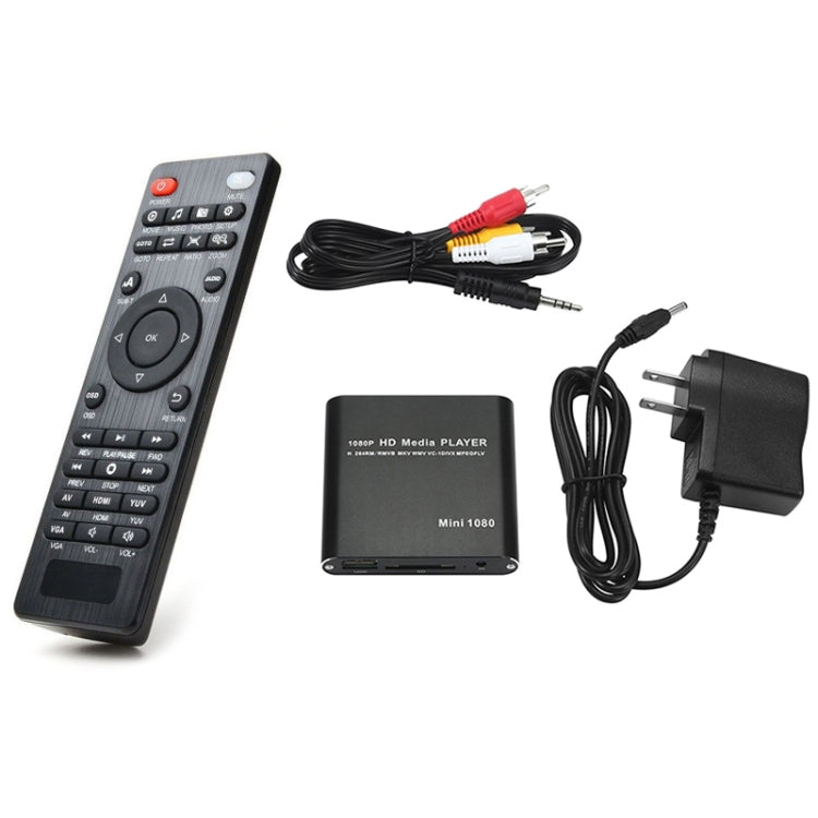MINI 1080P Full HD Media USB HDD SD/MMC Card Player Box, US Plug