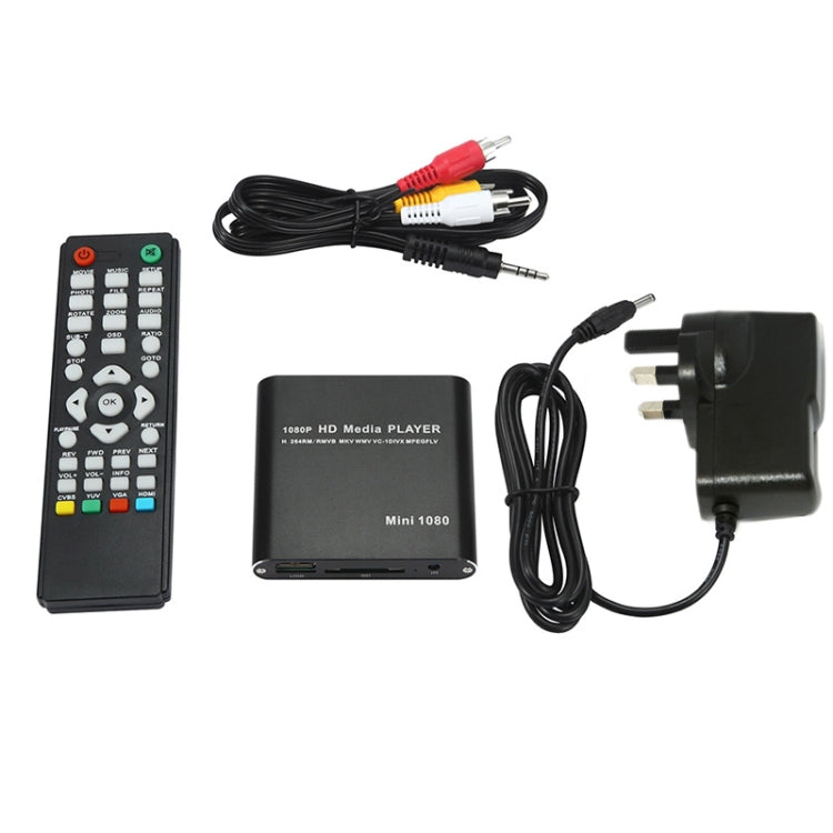 MINI 1080P Full HD Media USB HDD SD/MMC Card Player Box, UK Plug