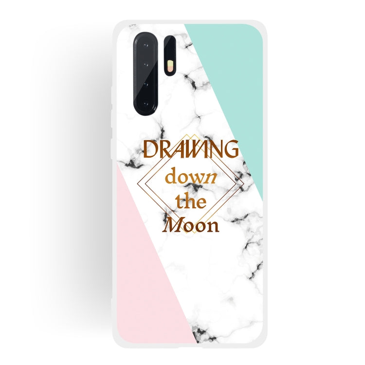 Dreamcatcher Text Semi-transparent TPU Marble Phone Case for Huawei P30 Pro