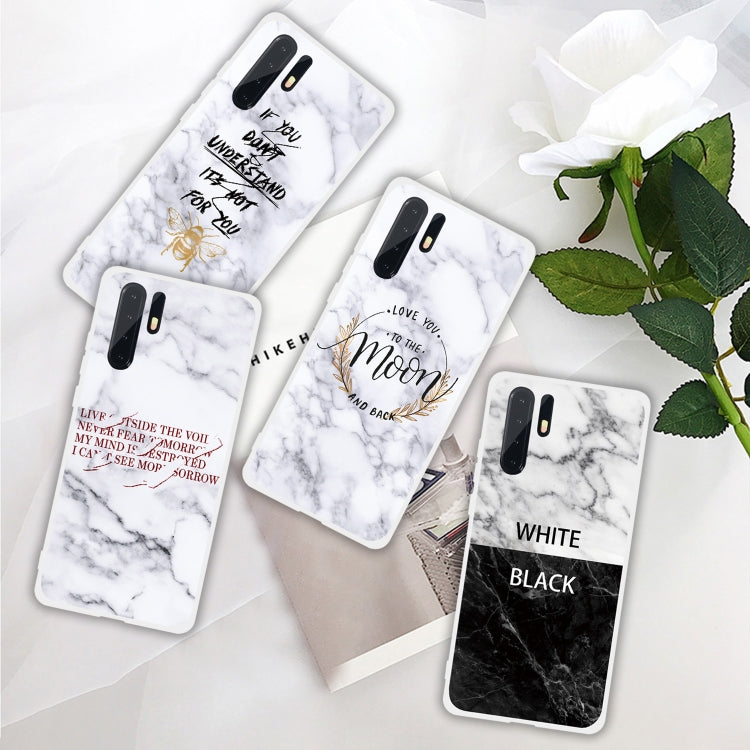 Dreamcatcher Text Semi-transparent TPU Marble Phone Case for Huawei P30 Pro