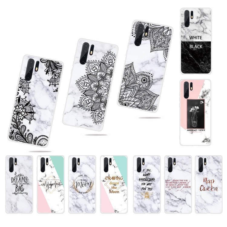 ECG Scrub Semi-transparent TPU Marble Phone Case for Huawei P30 Pro