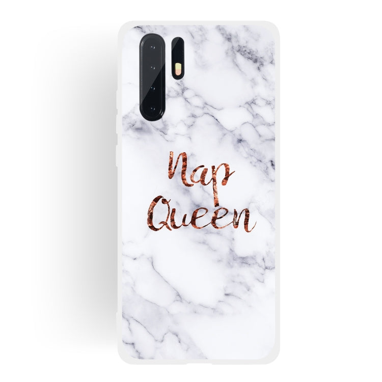 Queen Frosted Matte Semi-transparent TPU Marble Phone Case for Huawei P30 Pro