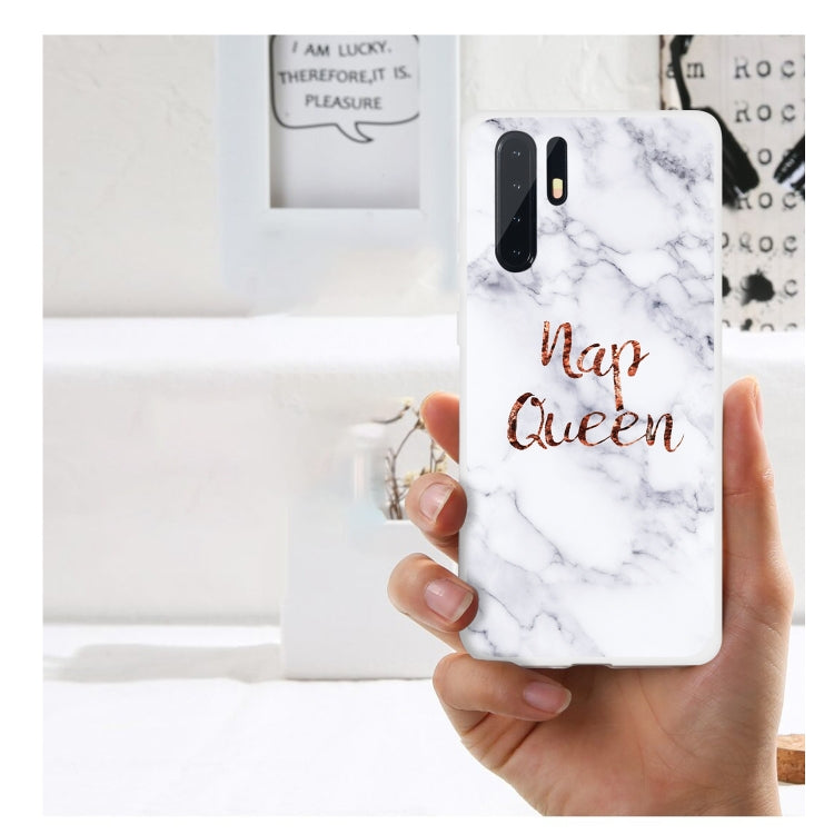 Queen Frosted Matte Semi-transparent TPU Marble Phone Case for Huawei P30 Pro