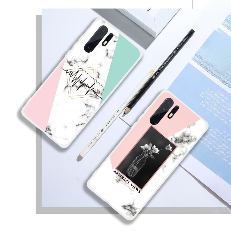 Diagonal Lace Matte Semi-transparent TPU Marble Phone Case for Huawei P30 PRO