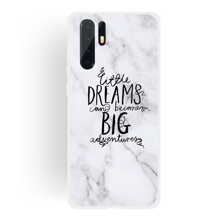 Dream Text Matte Semi-transparent TPU Marble Case for Huawei P30 Pro