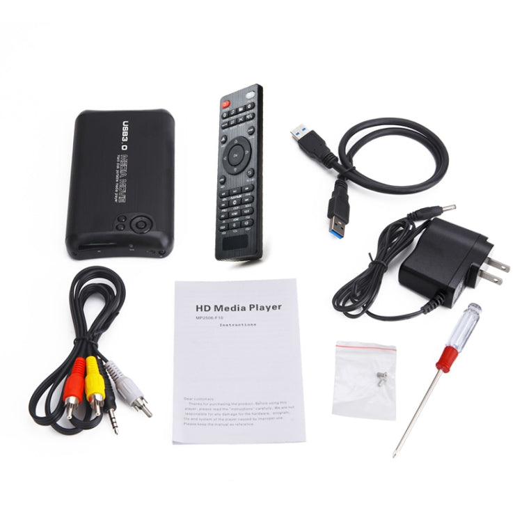 HDMI 1080P USB3.0 U Disk Video Play Box with Built-in Mediaplayer, US Plug(Black)