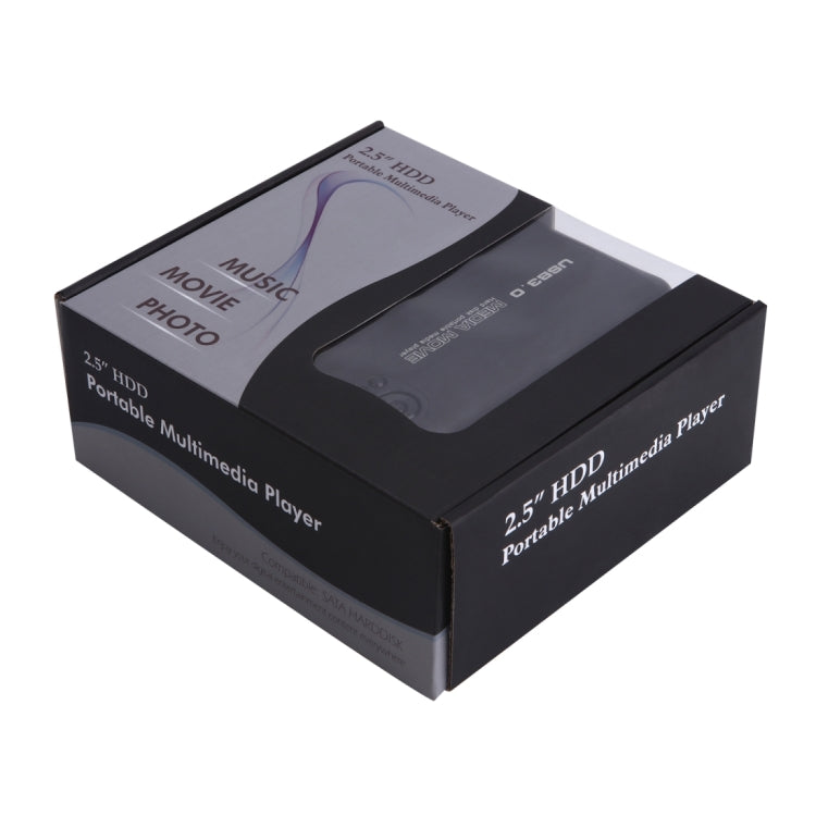 HDMI 1080P USB3.0 U Disk Video Play Box with Built-in Mediaplayer, EU Plug(Black)