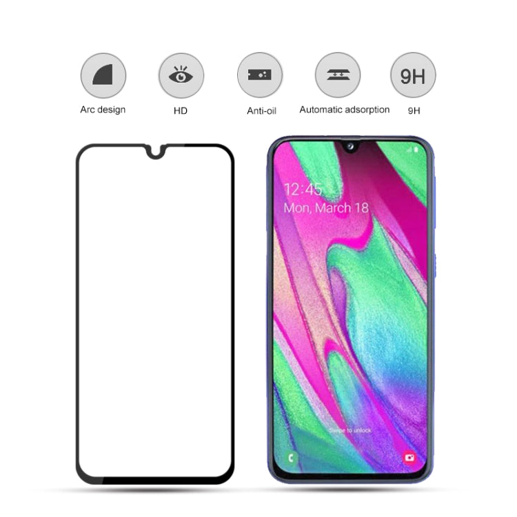 2 PCS mocolo 0.33mm 9H 2.5D Full Glue Tempered Glass Film for Galaxy A40