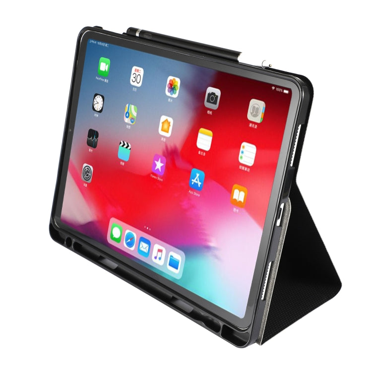 Fine Cloth Pattern Flat Leather Case for iPad Pro 12.9 inch, with Business Pen Slot