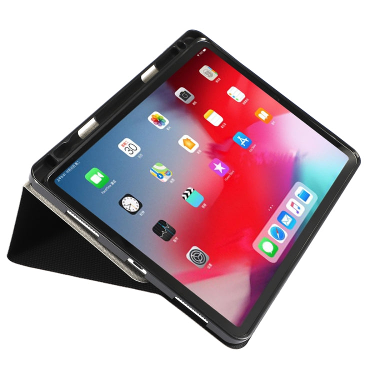 Fine Cloth Pattern Flat Leather Case for iPad Pro 12.9 inch, with Business Pen Slot