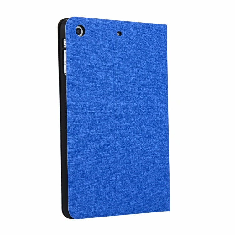 iPad Mini 1 / Mini 2 / Mini 3 Fabric Texture Horizontal Left and Right Open Solid Leather Case with Sleep Belt Bracket