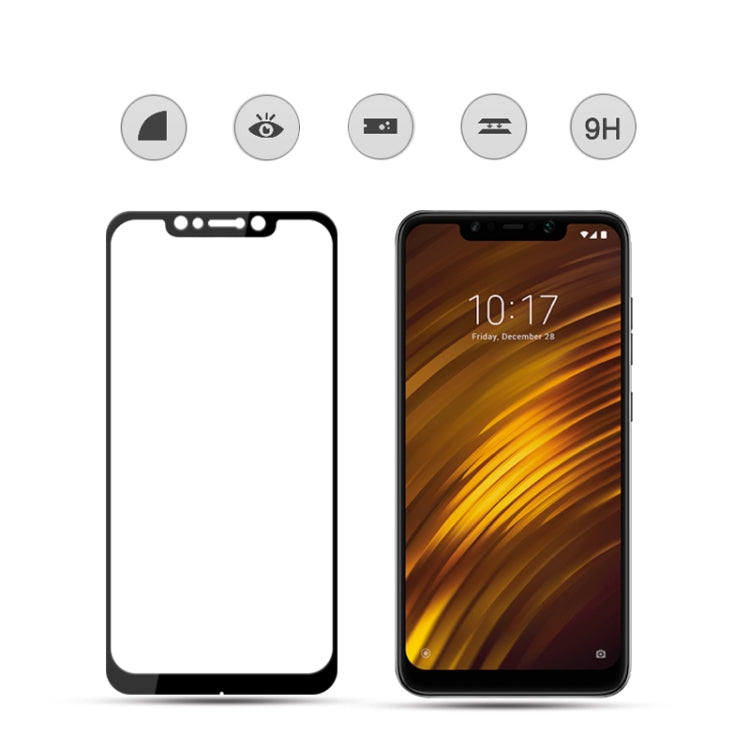 2 PCS mocolo 0.33mm 9H 2.5D Silk Print Tempered Glass Film for Xiaomi Pocophone F1