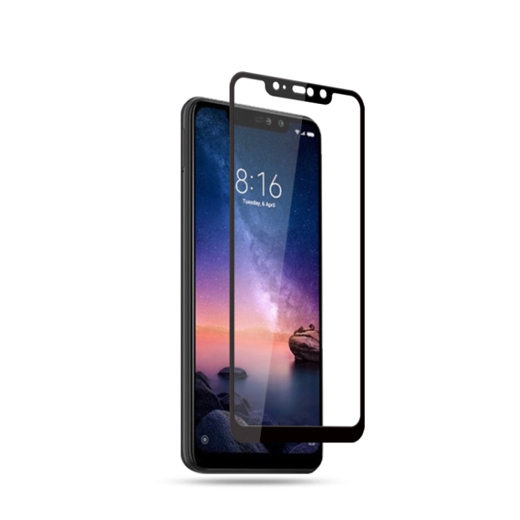 2 PCS mocolo 0.33mm 9H 2.5D Silk Print Tempered Glass Film for Xiaomi Redmi Note 6 Pro