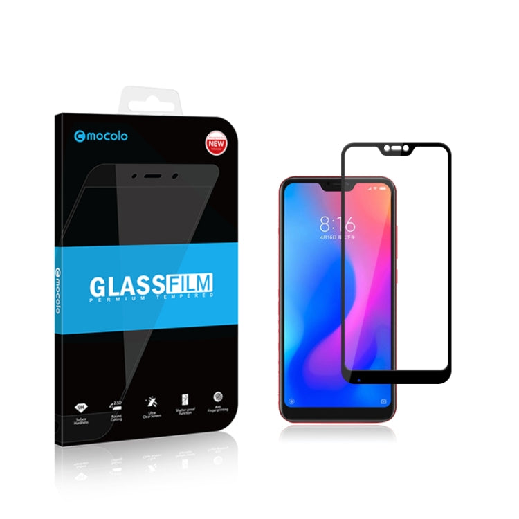 2 PCS mocolo 0.33mm 9H 2.5D Silk Print Tempered Glass Film for Xiaomi Redmi 6 Pro