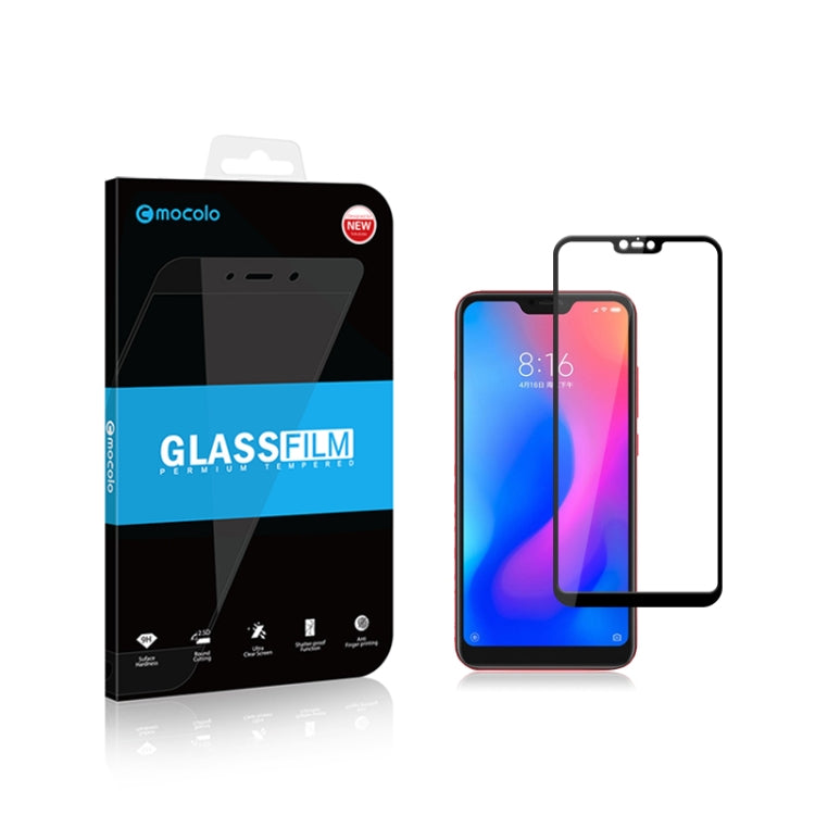 2 PCS mocolo 0.33mm 9H 2.5D Silk Print Tempered Glass Film for Xiaomi Redmi Note6