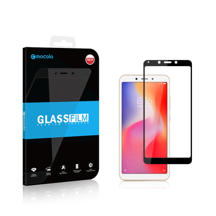 2 PCS mocolo 0.33mm 9H 2.5D Silk Print Tempered Glass Film for Xiaomi Redmi 6