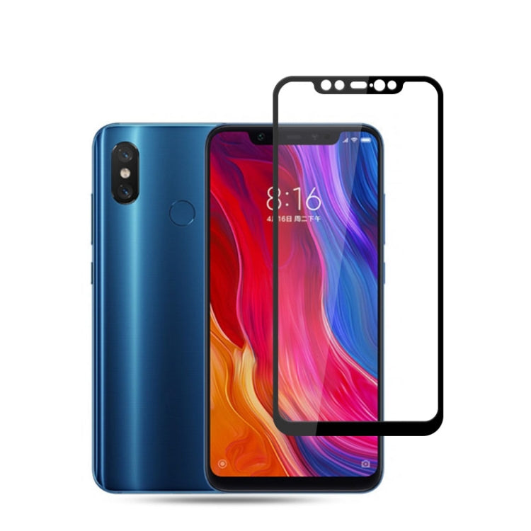 2 PCS mocolo 0.33mm 9H 2.5D Silk Print Tempered Glass Film for Xiaomi Mi 8