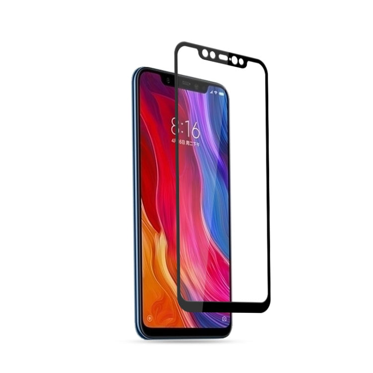 2 PCS mocolo 0.33mm 9H 2.5D Silk Print Tempered Glass Film for Xiaomi Mi 8