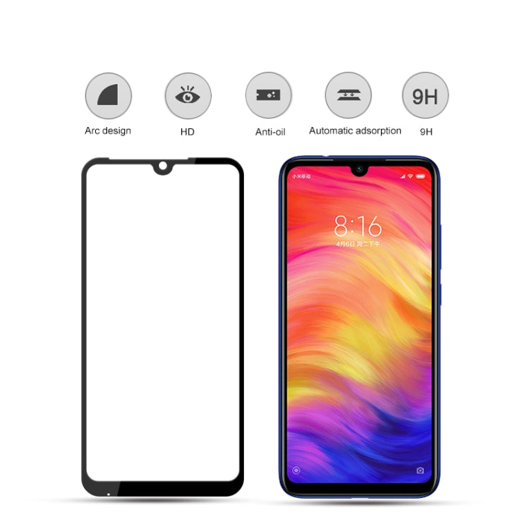 2 PCS mocolo 0.33mm 9H 2.5D Silk Print Tempered Glass Film for Xiaomi Redmi Note7
