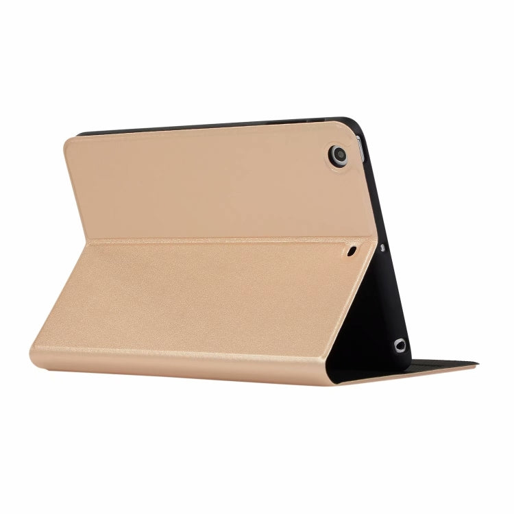 left and right solid color elastic leather case for iPad Mini 1 / Mini 2 / Mini 3  with stand with sleep function, TPU soft shell bottom case