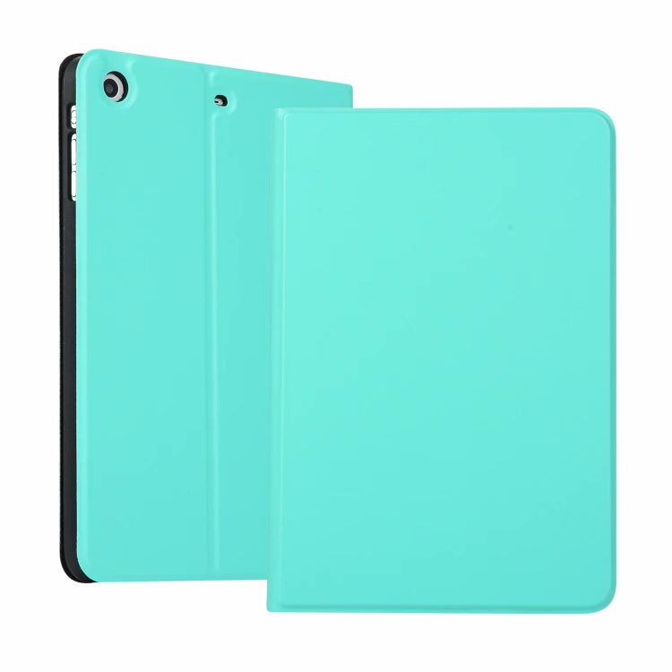 left and right solid color elastic leather case for iPad Mini 1 / Mini 2 / Mini 3  with stand with sleep function, TPU soft shell bottom case