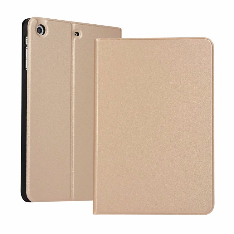 left and right solid color elastic leather case for iPad Mini 1 / Mini 2 / Mini 3  with stand with sleep function, TPU soft shell bottom case