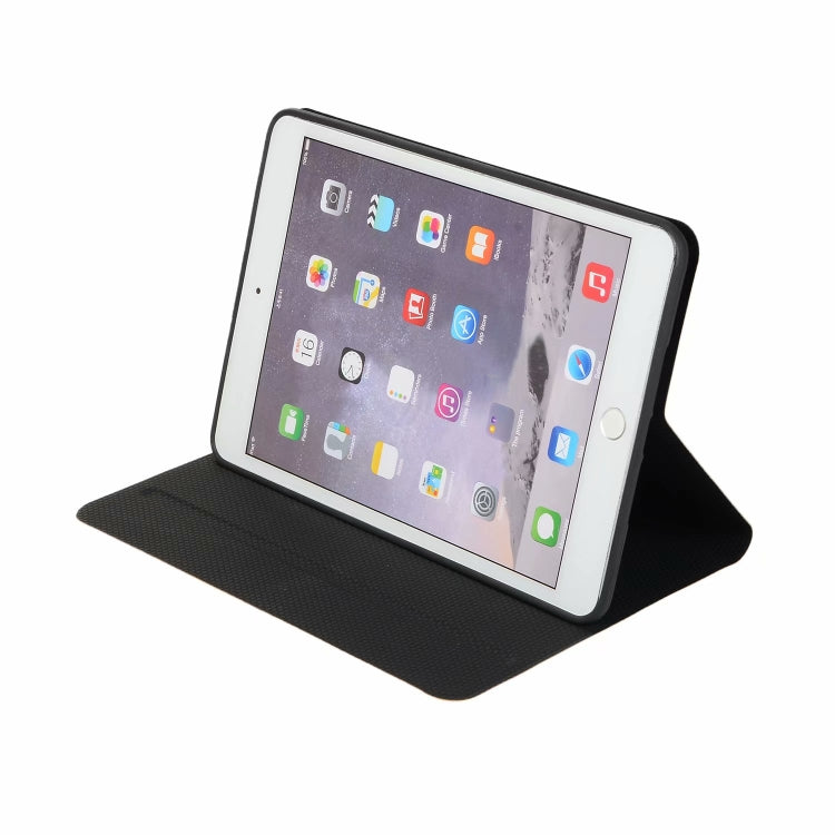 left and right solid color elastic leather case for iPad Mini 1 / Mini 2 / Mini 3  with stand with sleep function, TPU soft shell bottom case
